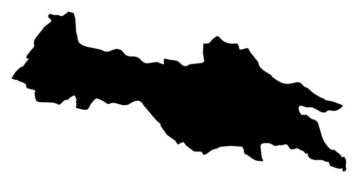 A contour map of Sucumb&iacute;os Province. Ecuadorian province silhouette