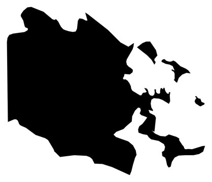 A contour map of comarca Ng&auml;be-Bugl&eacute; Province. Panamanian province silhouette
