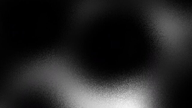 Grainy noise black and white vintage film noise gradient animation background, seamless loop
