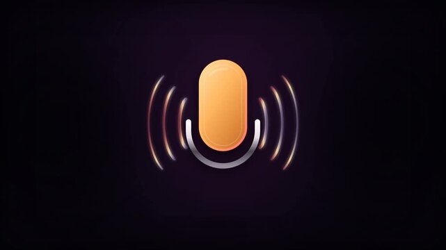 Microphone unmuted and audio recording active sound wave animation.