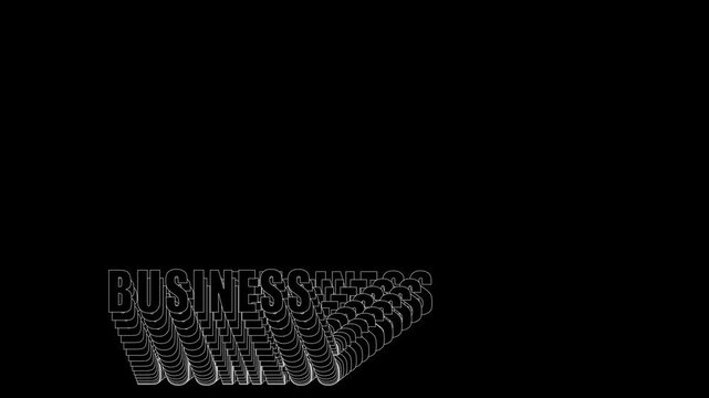 Minimalist business typography animation, modern kinetic text motion for corporate presentations and marketing projects