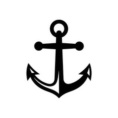 Black anchor icon symbol for nautical or marine theme © Airin Akhtar