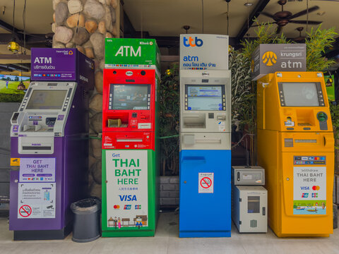 30 July 2026 Bank ATM Machine on Sukhumvit Rd Nana BKK Bangkok Thailand 