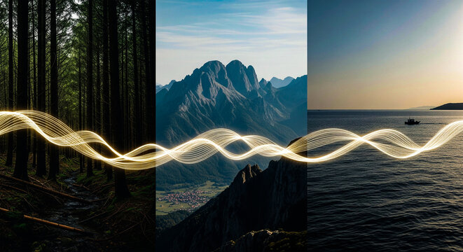 Unity of Nature: Connecting Forest, Mountains, and Sea
