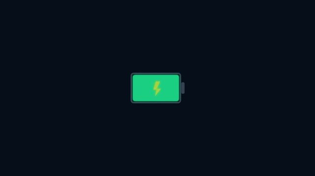 Battery Charging Status Indicator Level Motion Graphic