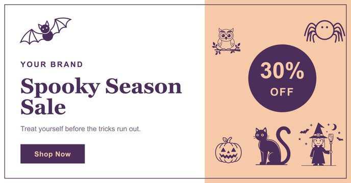 Halloween Sale Template for E-commerce Website or Social Media Promotion