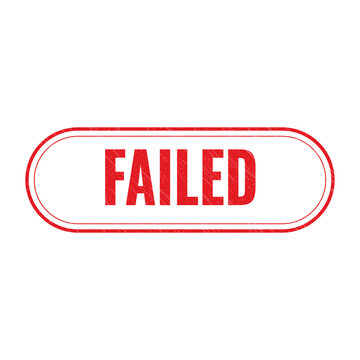 Red failed stamp sign with grunge texture