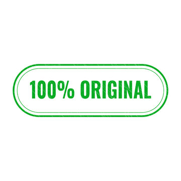 Red 100% original stamp sign with grunge texture