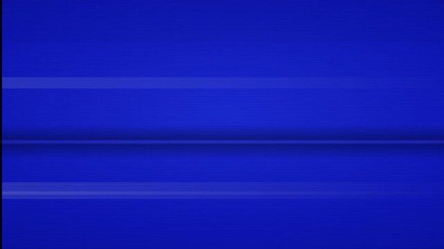 No signal broadcast TV screen &mdash; blue no signal error screen, retro analog television interference seamless loop, 4K
