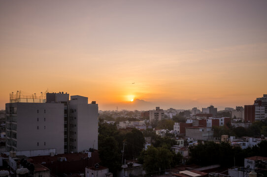 Sunset over Mexico City.