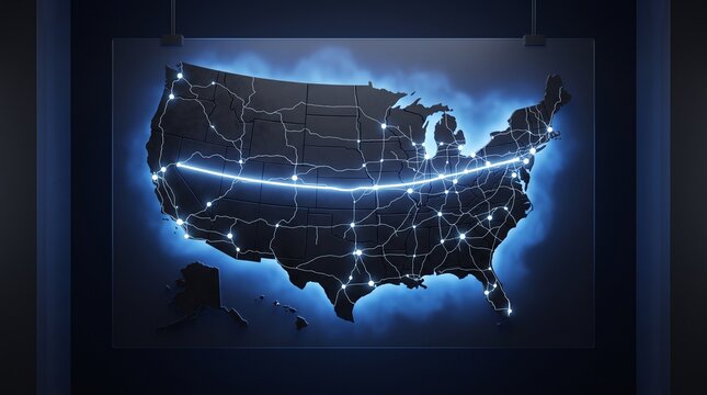 Cloud data pulses crossing the United States network
