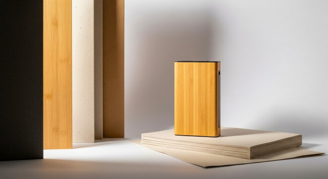 Sustainable Bamboo Tech Gadget Mockup for Eco-Friendly Branding