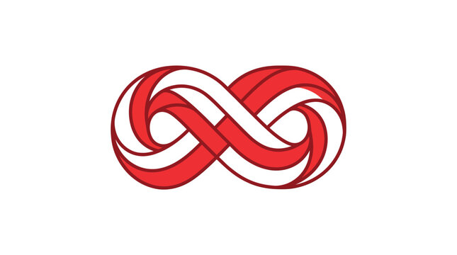 Red infinity symbol graph