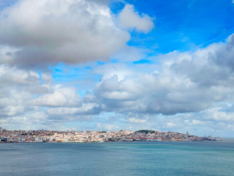 Skyline  Tagus River Lisbon Portugal