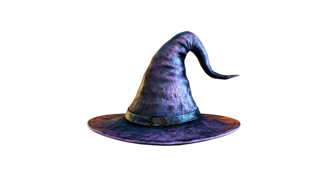 Purple witch hat for halloween magic costume