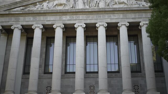 This highlights various views of the California Courts of Appeal Third Appellate District building in Sacramentos State Capitol campus.
