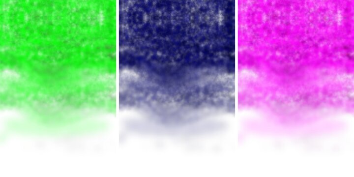 Abstract neon gradient texture set with green blue pink fading to white background