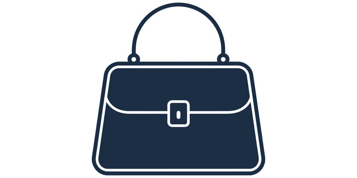Elegant female handbag purse outline icon isolated on transparent background