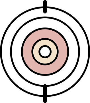 Target icon PNG isolated on transparent background for goal achievement and accuracy
