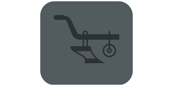 Agricultural plow tool equipment icon isolated on transparent background