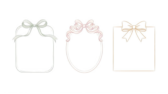 Elegant Gift Boxes With Decorative Ribbon Bow Designs transparent background