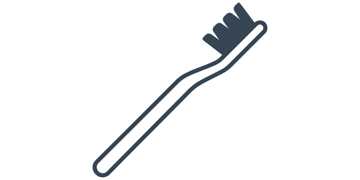 Dental toothbrush hygiene and oral care tool icon isolated on transparent background