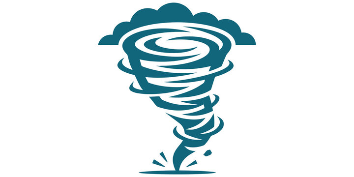 Tornado or hurricane twister weather disaster symbol isolated on transparent background