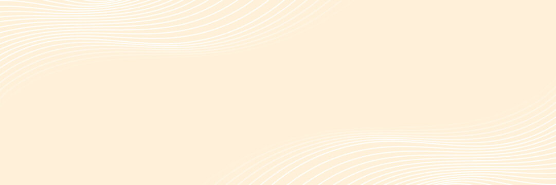 Modern Beige Wave Line Pattern Background. Abstract Summer or Autumn Wallpaper. Vector Illustration