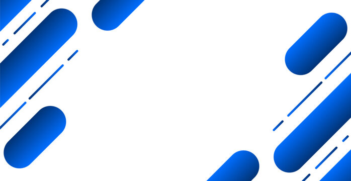 Minimal Blue Geometric Background. Abstract Technology Banner. Vector Illustration