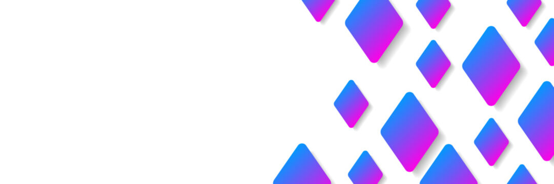 Abstract Geometric Rhombus Pattern Background. Colorful Technology Banner. Vector Illustration