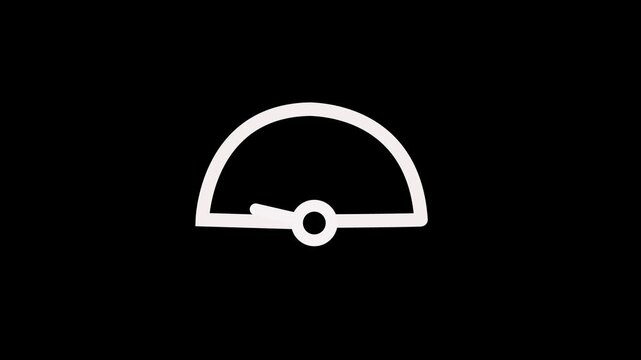speed meter animation, speed test. Technical analysis meter icon abstract. Speedometer icon animation.