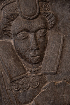 Detail of a Stuart Memorial St Neot Church Bodmin Moor Cornwall 