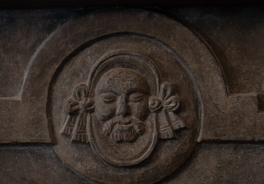 Detail of a Stuart Memorial St Neot Church Bodmin Moor Cornwall 
