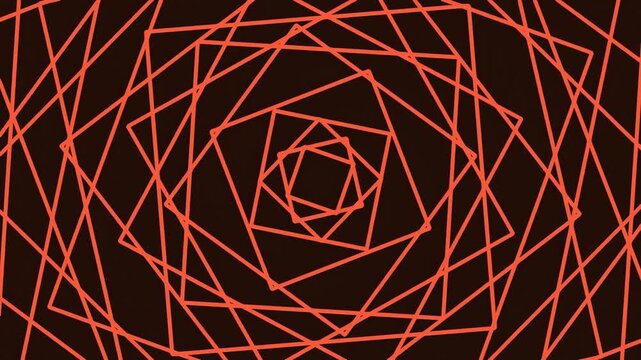 Abstract geometric pattern with red lines on black background
