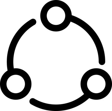 Circular connection icon PNG isolated on transparent background