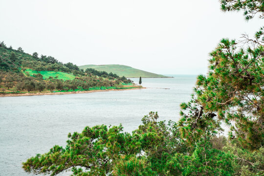 Cunda island Ayvalik Turkey Aegean Sea and nature