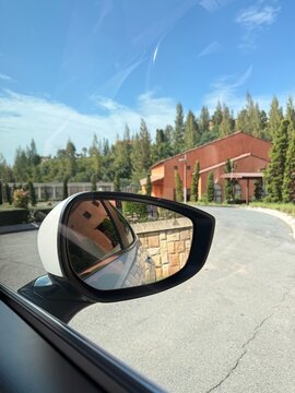 view from the window of car