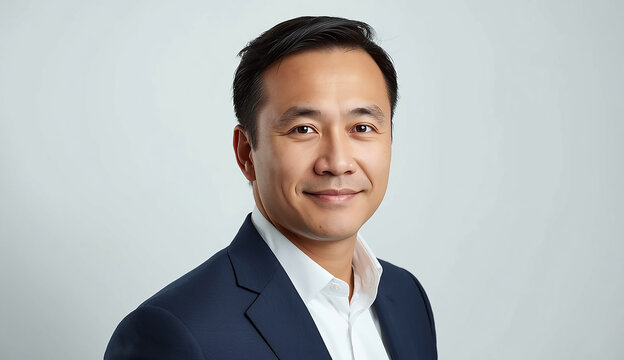 A man in a suit and tie smiles confidently, showcasing a professional appearance.