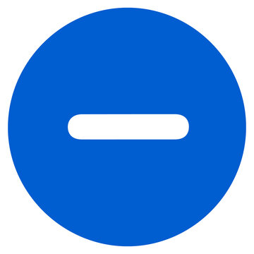 Blue circle minus sign icon vector illustration