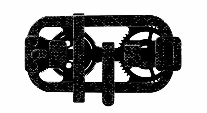 Intricate mechanical gears and clockwork mechanism creating a sense of complex motion and engineering.