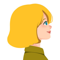 side profil short blonde hair girl © Treehouse