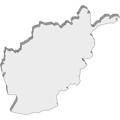 3D map dimension - continent Asia country Afghanistan © badrpost