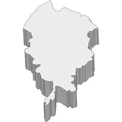 3D map dimension - continent Asia country Afghanistan © badrpost