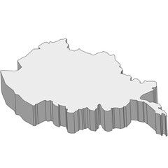 3D map dimension - continent Asia country Afghanistan © badrpost