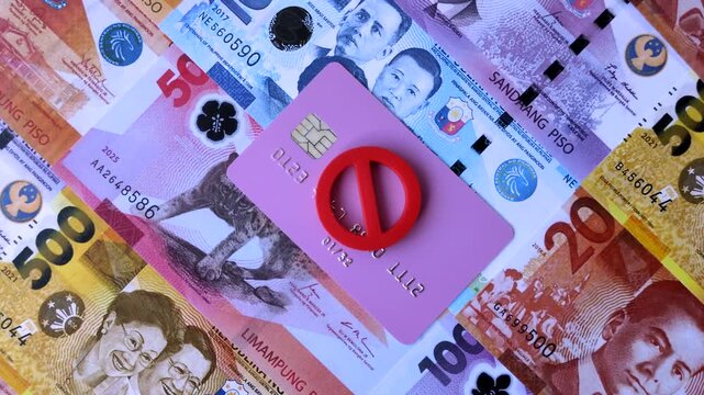 Blocking of a bank debit card, account, or bill, fraud, or bankruptcy. Blocking of a bank card as a background for your design