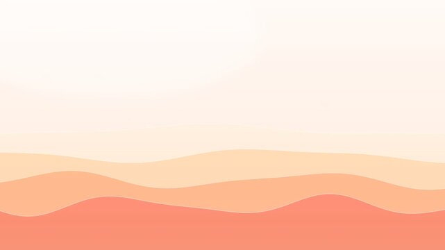 Organic liquid waves abstract video animation. Layered pastel peach and coral undulating curves with rising bubbles and soft light. A minimalist vector background for clean modern website hero headers