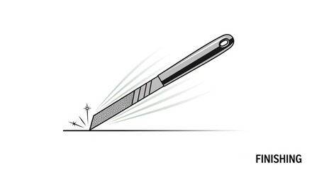 Naklejka premium Metal file icon for finishing and smoothing on white background