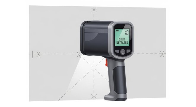 Digital Stud Finder Tool Icon on White Background