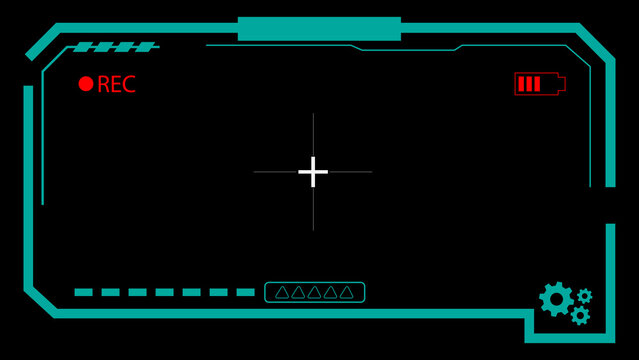 nice cool png hud frame design in solied transparent background deisgn tamplate 4k 16 to 9 retio