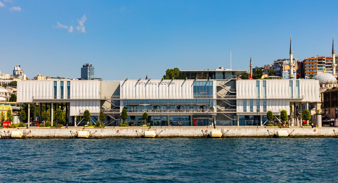 Istanbul, Turkey - July 22, 2026: Istanbul Modern. Istanbul Museum of Modern Art. Istanbul Modern is a contemporary art gallery located inside the Galataport complex.